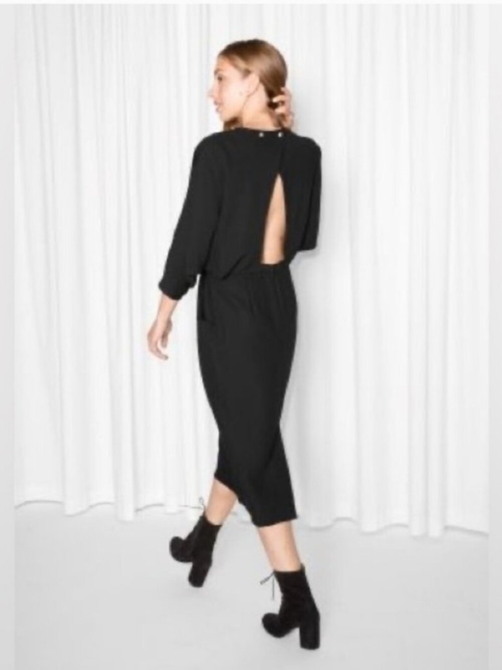 Minimalist Dolman Open Back Dress (Sz Small)